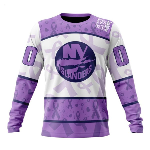 Personalized NHL New York Islanders Special Lavender Fight Cancer Hoodie