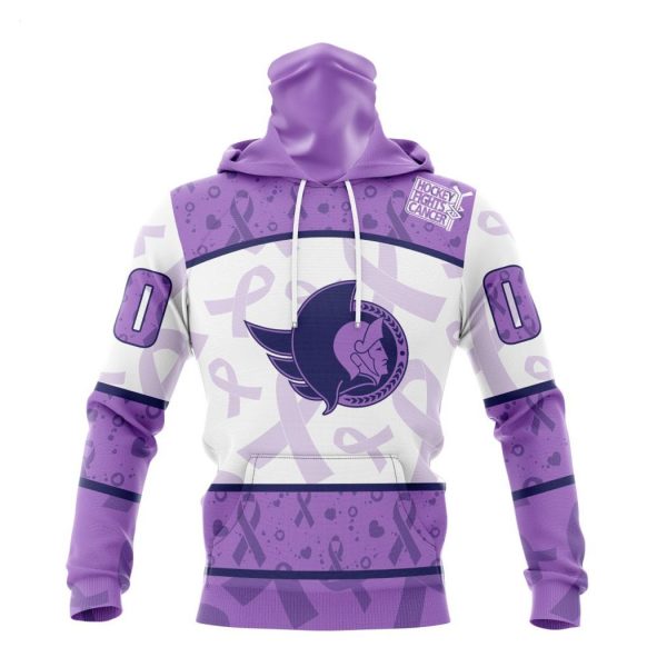 Personalized NHL Ottawa Senators Special Lavender Fight Cancer Hoodie