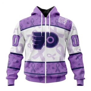 Personalized NHL Philadelphia Flyers Special Lavender Fight Cancer Hoodie
