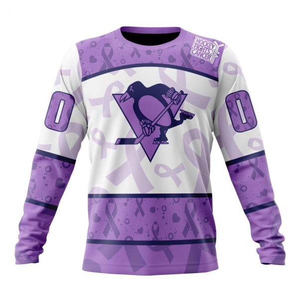 Personalized NHL Pittsburgh Penguins Special Lavender Fight Cancer Hoodie