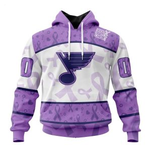 Personalized NHL St Louis Blues Special Lavender Fight Cancer Hoodie