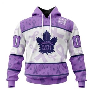 Personalized NHL Toronto Maple Leafs Special Lavender Fight Cancer Hoodie