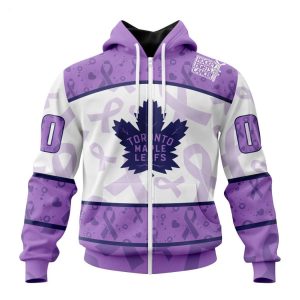 Personalized NHL Toronto Maple Leafs Special Lavender Fight Cancer Hoodie