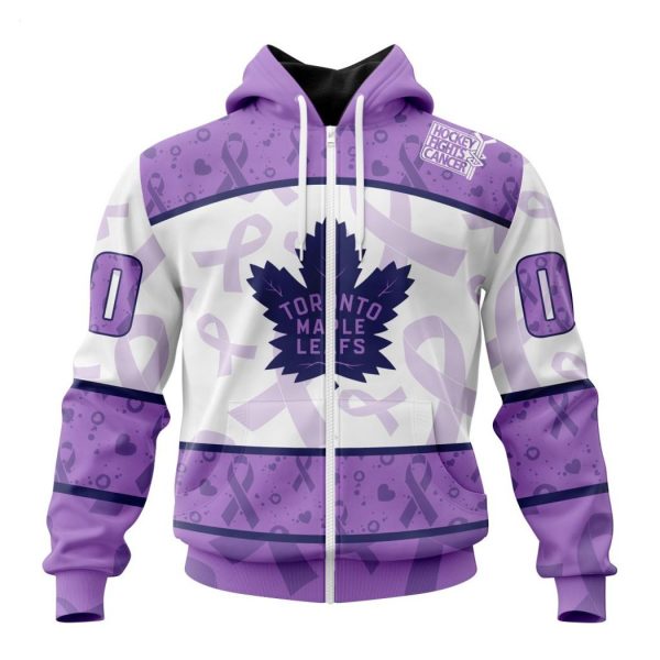 Personalized NHL Toronto Maple Leafs Special Lavender Fight Cancer Hoodie