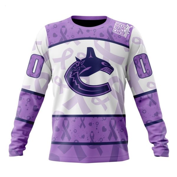 Personalized NHL Vancouver Canucks Special Lavender Fight Cancer Hoodie