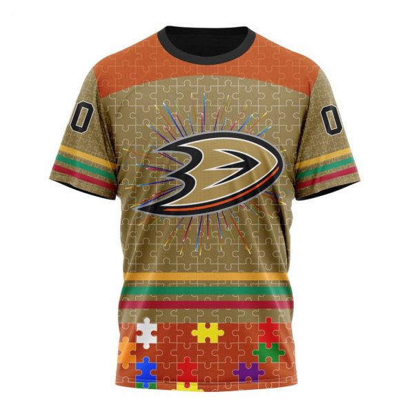 Personalized NHL Anaheim Ducks Specialized Design With Fearless Aganst Autism Concept Hoodie