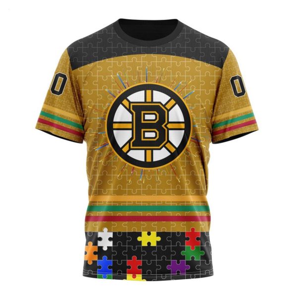 Personalized NHL Boston Bruins Specialized Design With Fearless Aganst Autism Concept Hoodie