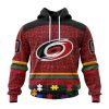 Personalized NHL Calgary Flames Specialized Design With Fearless Aganst Autism Concept Hoodie