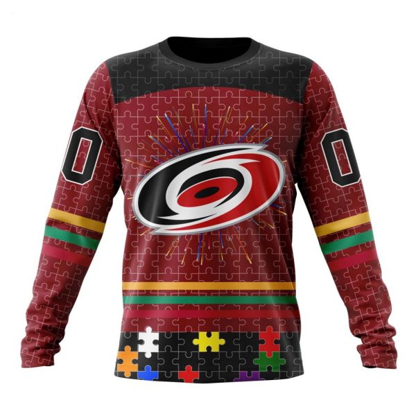 Personalized NHL Carolina Hurricanes Specialized Design With Fearless Aganst Autism Concept Hoodie