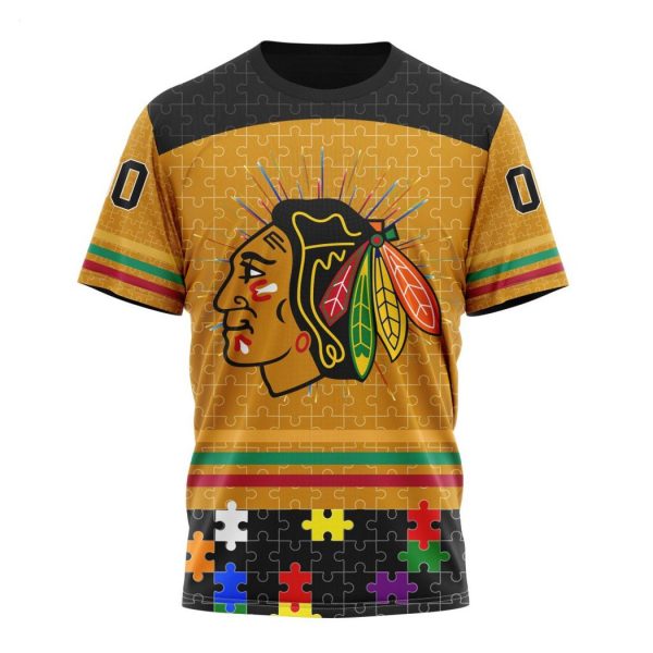 Personalized NHL Chicago BlackHawks Specialized Design With Fearless Aganst Autism Concept Hoodie