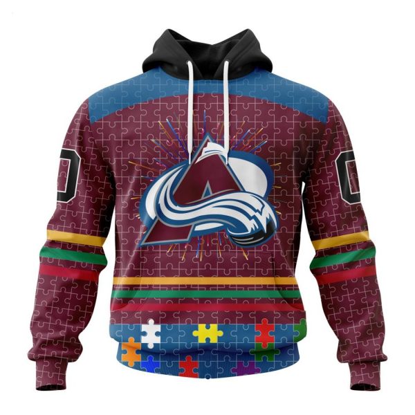 Personalized NHL Colorado Avalanche Specialized Design With Fearless Aganst Autism Concept Hoodie