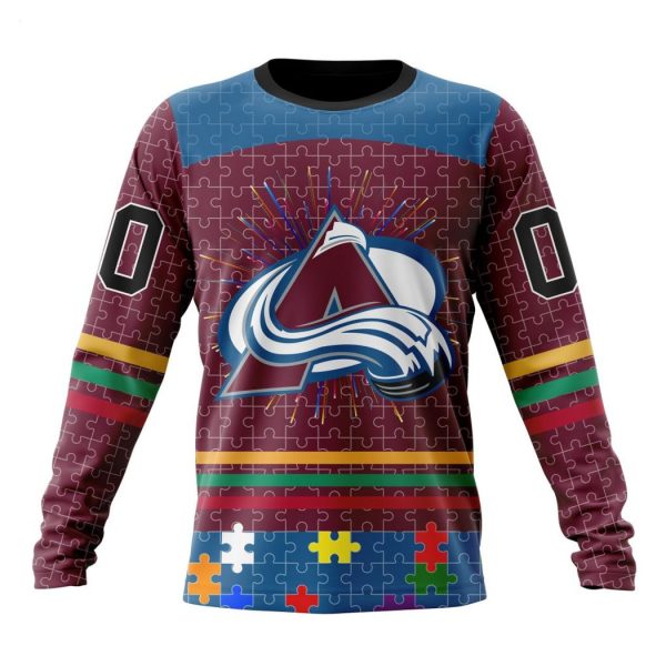 Personalized NHL Colorado Avalanche Specialized Design With Fearless Aganst Autism Concept Hoodie