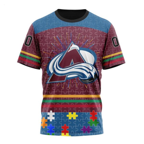 Personalized NHL Colorado Avalanche Specialized Design With Fearless Aganst Autism Concept Hoodie