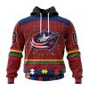 Personalized NHL Colorado Avalanche Specialized Design With Fearless Aganst Autism Concept Hoodie