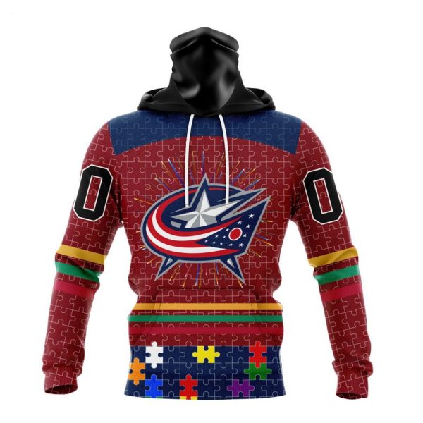 Personalized NHL Columbus Blue Jackets Specialized Design With Fearless Aganst Autism Concept Hoodie