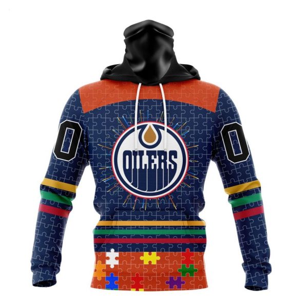 Personalized NHL Edmonton Oilers Specialized Design With Fearless Aganst Autism Concept Hoodie