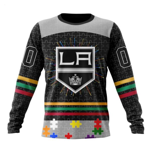 Personalized NHL Los Angeles Kings Specialized Design With Fearless Aganst Autism Concept Hoodie