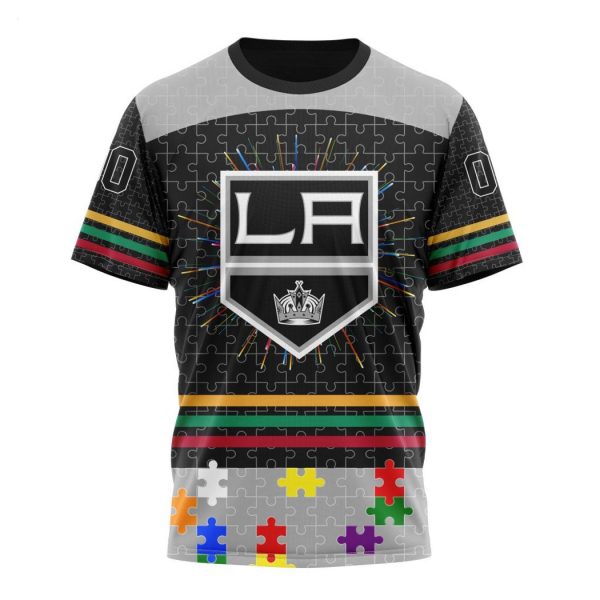 Personalized NHL Los Angeles Kings Specialized Design With Fearless Aganst Autism Concept Hoodie