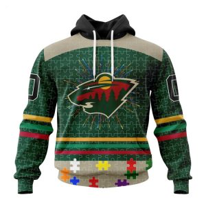 Personalized NHL Minnesota Wild Specialized Design With Fearless Aganst Autism Concept Hoodie