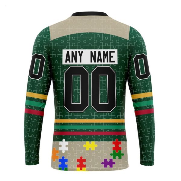 Personalized NHL Minnesota Wild Specialized Design With Fearless Aganst Autism Concept Hoodie