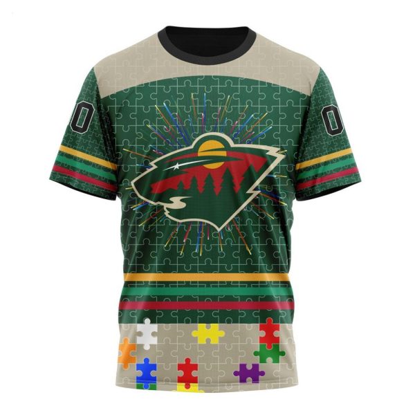 Personalized NHL Minnesota Wild Specialized Design With Fearless Aganst Autism Concept Hoodie