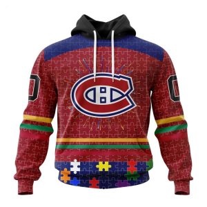 Personalized NHL Montreal Canadiens Specialized Design With Fearless Aganst Autism Concept Hoodie