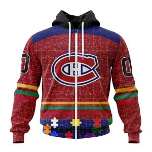 Personalized NHL Montreal Canadiens Specialized Design With Fearless Aganst Autism Concept Hoodie