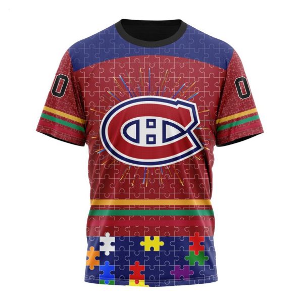 Personalized NHL Montreal Canadiens Specialized Design With Fearless Aganst Autism Concept Hoodie