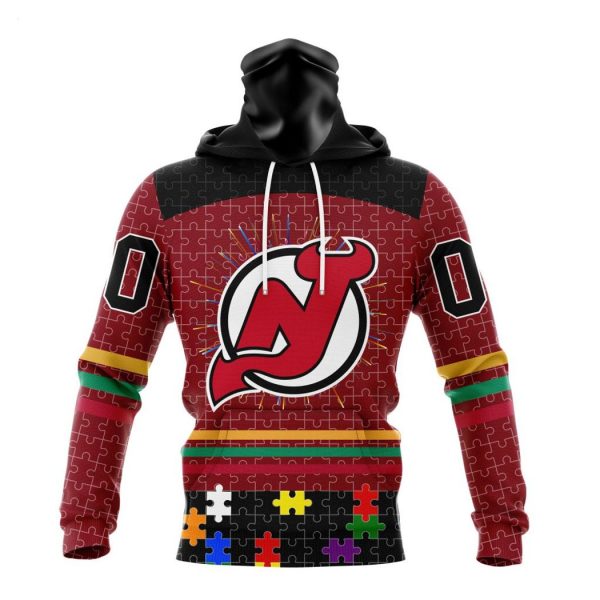 Personalized NHL New Jersey Devils Specialized Design With Fearless Aganst Autism Concept Hoodie