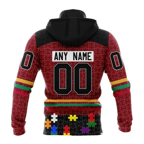 Personalized NHL New Jersey Devils Specialized Design With Fearless Aganst Autism Concept Hoodie