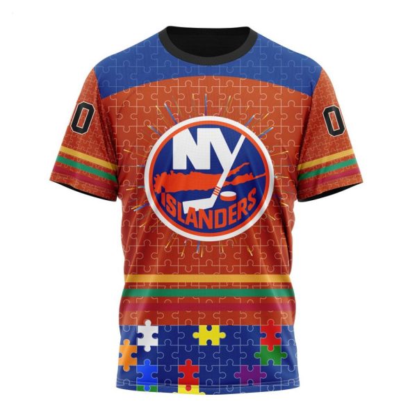 Personalized NHL New York Islanders Specialized Design With Fearless Aganst Autism Concept Hoodie