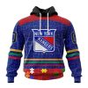 Personalized NHL New York Islanders Specialized Design With Fearless Aganst Autism Concept Hoodie