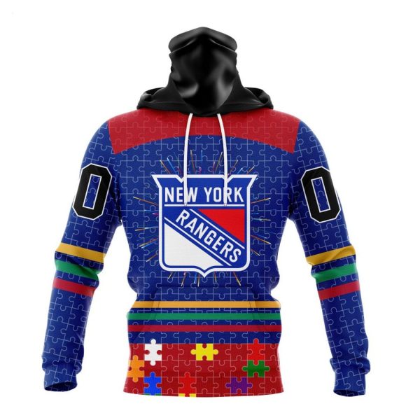 Personalized NHL New York Rangers Specialized Design With Fearless Aganst Autism Concept Hoodie