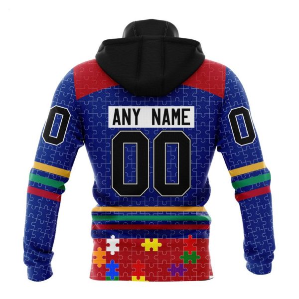 Personalized NHL New York Rangers Specialized Design With Fearless Aganst Autism Concept Hoodie