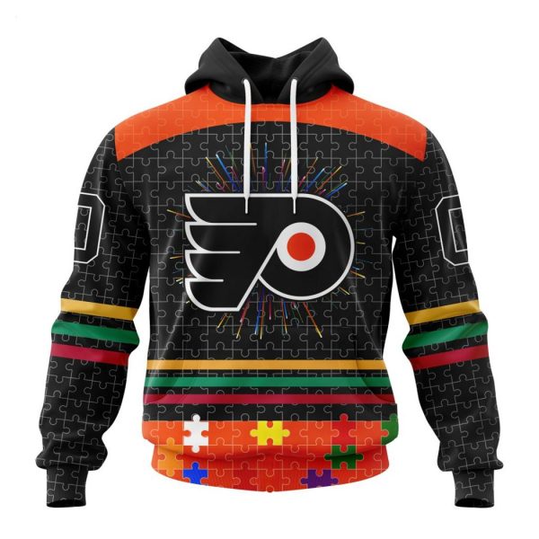 Personalized NHL Philadelphia Flyers Specialized Design With Fearless Aganst Autism Concept Hoodie