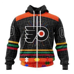 Personalized NHL Philadelphia Flyers Specialized Design With Fearless Aganst Autism Concept Hoodie
