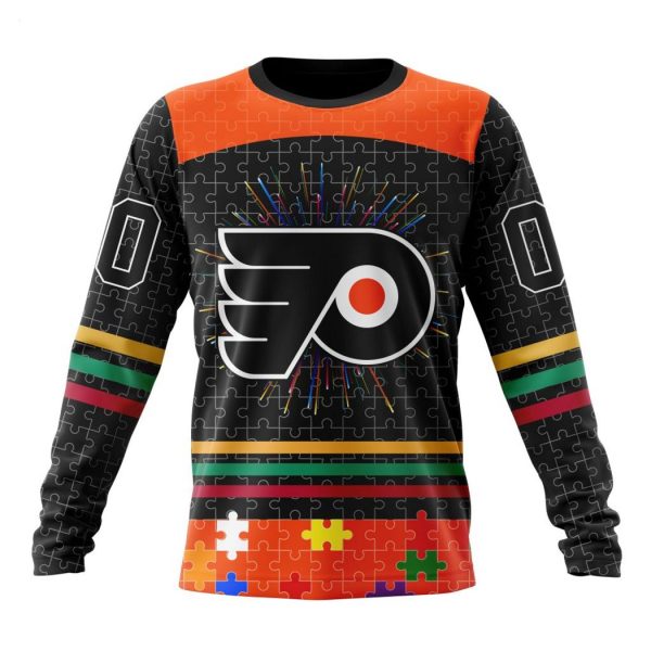 Personalized NHL Philadelphia Flyers Specialized Design With Fearless Aganst Autism Concept Hoodie