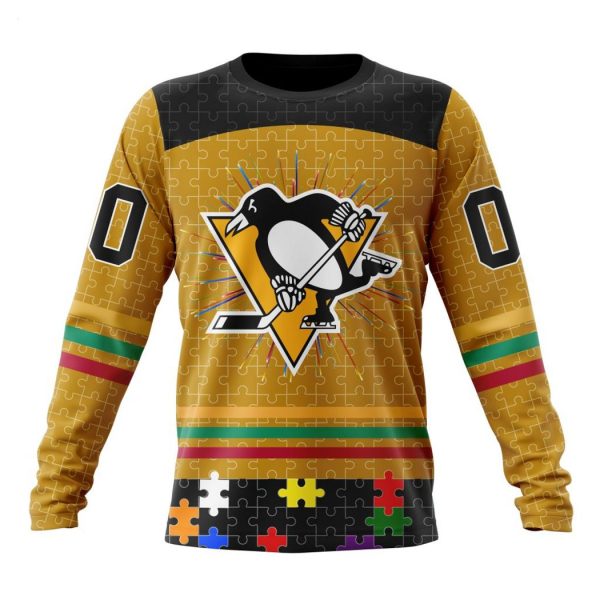 Personalized NHL Pittsburgh Penguins Specialized Design With Fearless Aganst Autism Concept Hoodie