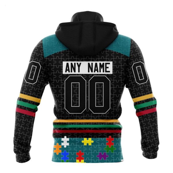 Personalized NHL San Jose Sharks Specialized Design With Fearless Aganst Autism Concept Hoodie