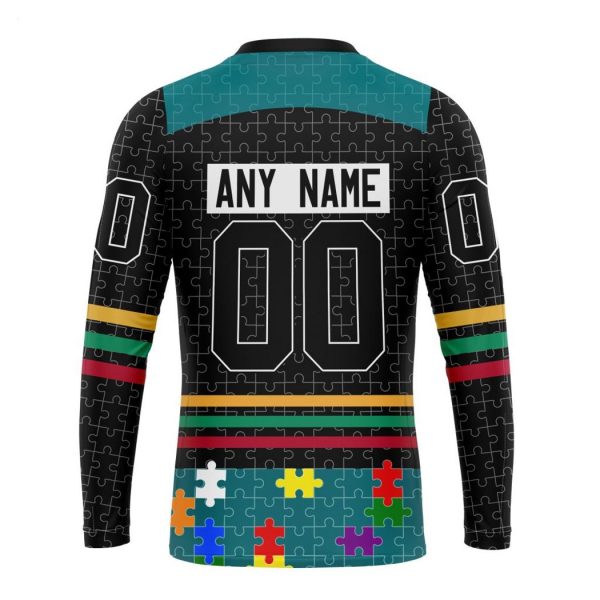 Personalized NHL San Jose Sharks Specialized Design With Fearless Aganst Autism Concept Hoodie