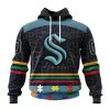 Personalized NHL San Jose Sharks Specialized Design With Fearless Aganst Autism Concept Hoodie