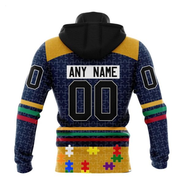 Personalized NHL St. Louis Blues Specialized Design With Fearless Aganst Autism Concept Hoodie