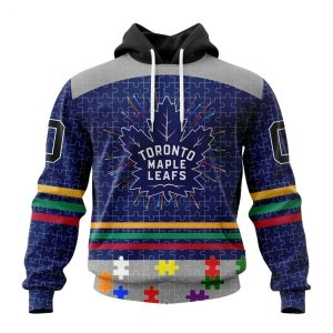 Personalized NHL Toronto Maple Leafs Specialized Design With Fearless Aganst Autism Concept Hoodie