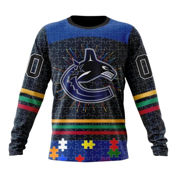 Personalized NHL Vancouver Canucks Specialized Design With Fearless Aganst Autism Concept Hoodie