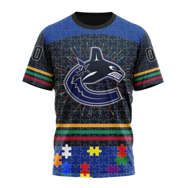 Personalized NHL Vancouver Canucks Specialized Design With Fearless Aganst Autism Concept Hoodie