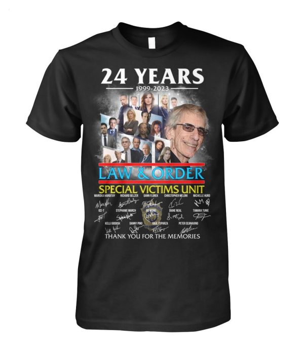 24 Years 1999 – 2023 Law & Order Special Victims Unit Thank You For The Memories T-Shirt