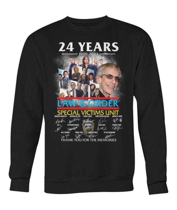 24 Years 1999 – 2023 Law & Order Special Victims Unit Thank You For The Memories T-Shirt