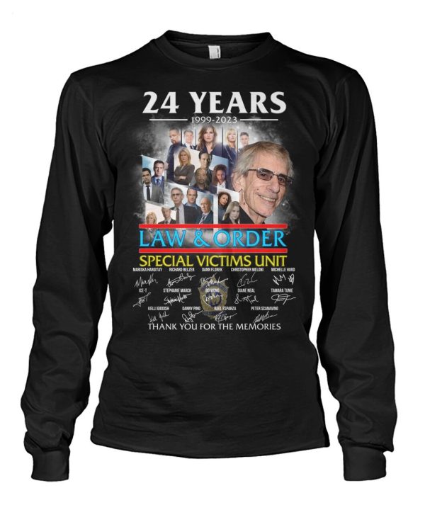 24 Years 1999 – 2023 Law & Order Special Victims Unit Thank You For The Memories T-Shirt