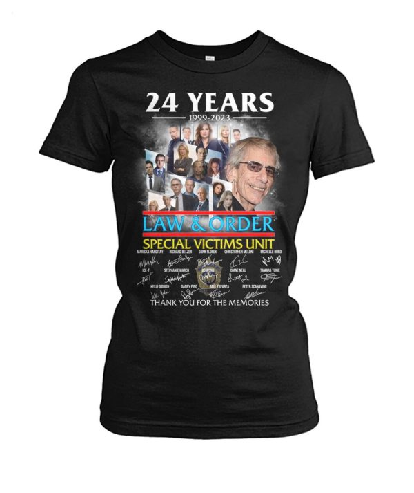 24 Years 1999 – 2023 Law & Order Special Victims Unit Thank You For The Memories T-Shirt