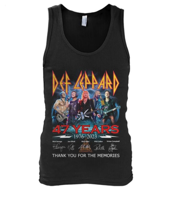 Def Leppard 47 Years Of 1976 – 2023 Thank You For The Memories T-Shirt